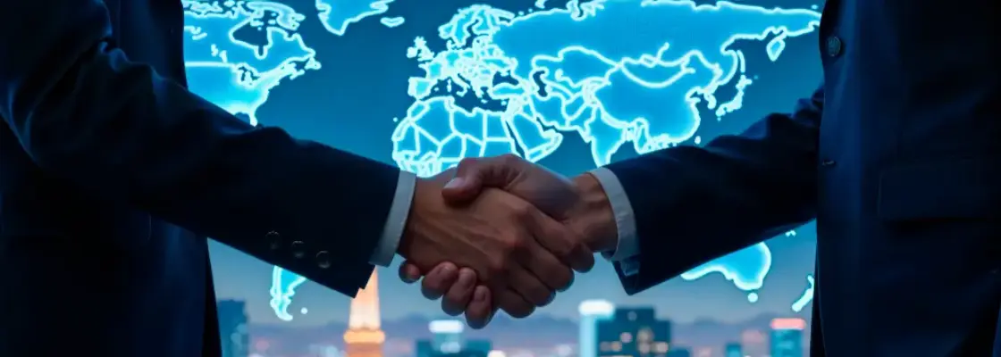 dois homens apertando a mão simbolizando o acordo entre mercosul e ue
