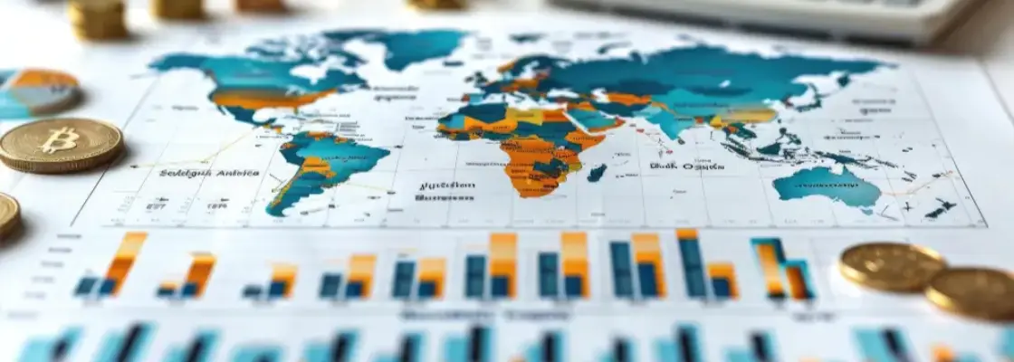 mapa com indicadores