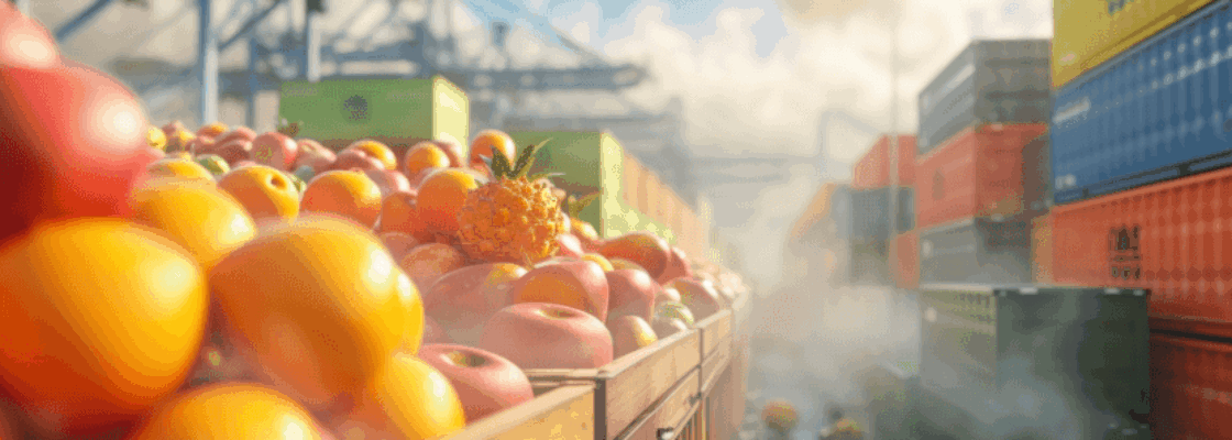 frutas no container